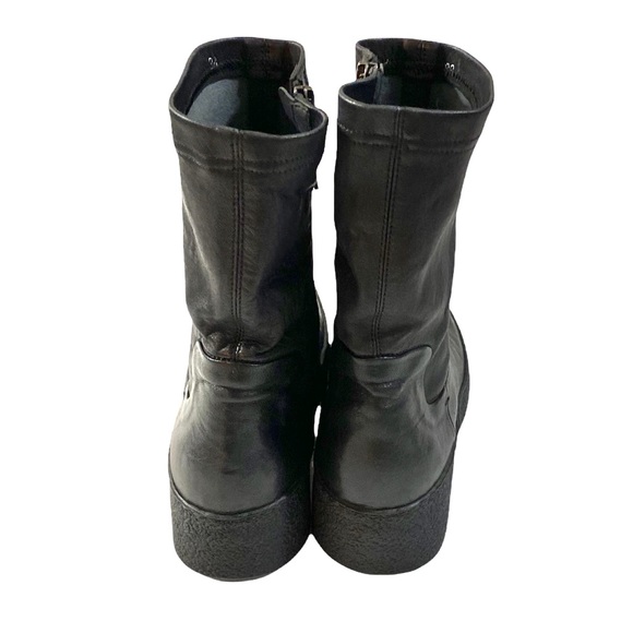 Pantanetti Leather & Stretch Vinyl Platform Combat Boots Sz 8 EUC - Picture 8 of 14